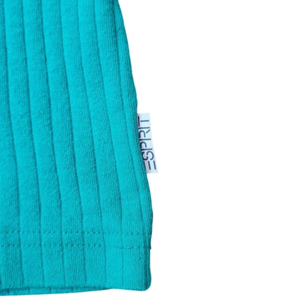 Esprit Ribbed Racerback Tank Top Aqua Medium - Picture 4 of 9